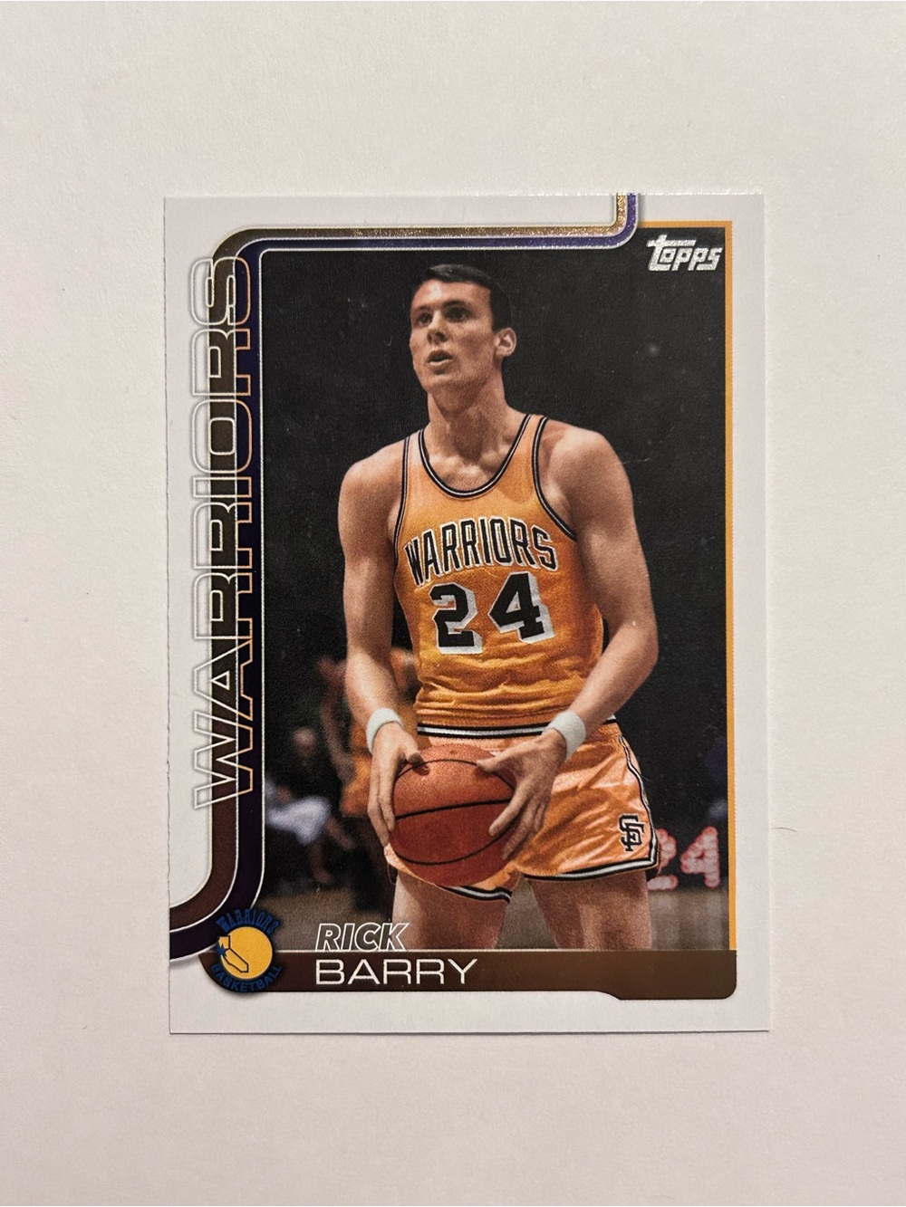 Topps Rick Barry Warriors #24 Basketball Card - Yellow Jersey